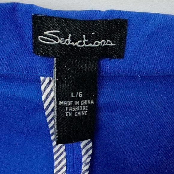 Seductions blue one button contrasting cuff fitted blazer jacket - Picture 4 of 4